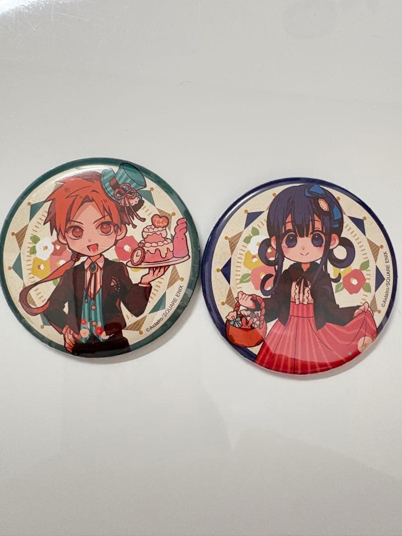 地縛少年花子くん 蒼井茜 赤根葵 アニメガ みんなでお茶会 缶バッジ