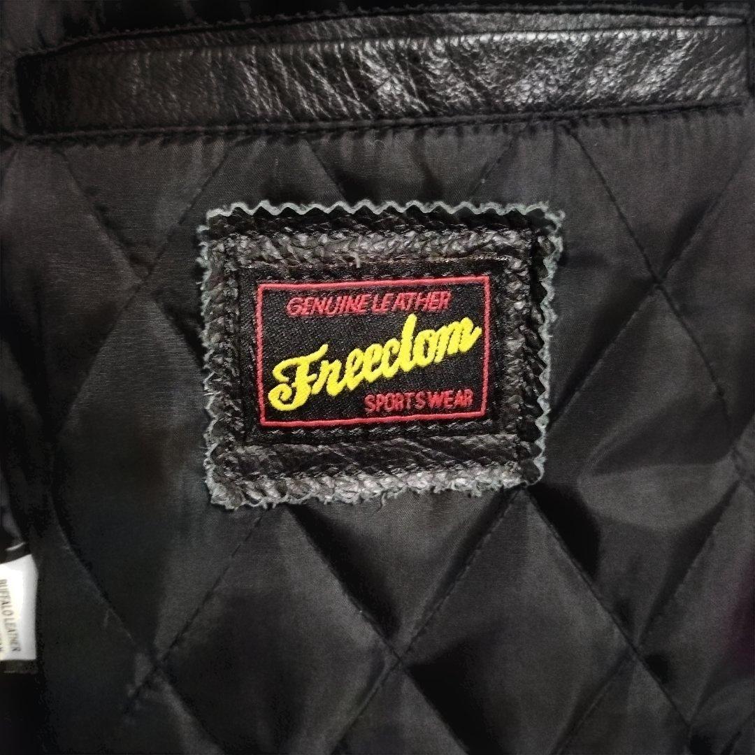 美品　FREEDOMシングルライダースジャケット