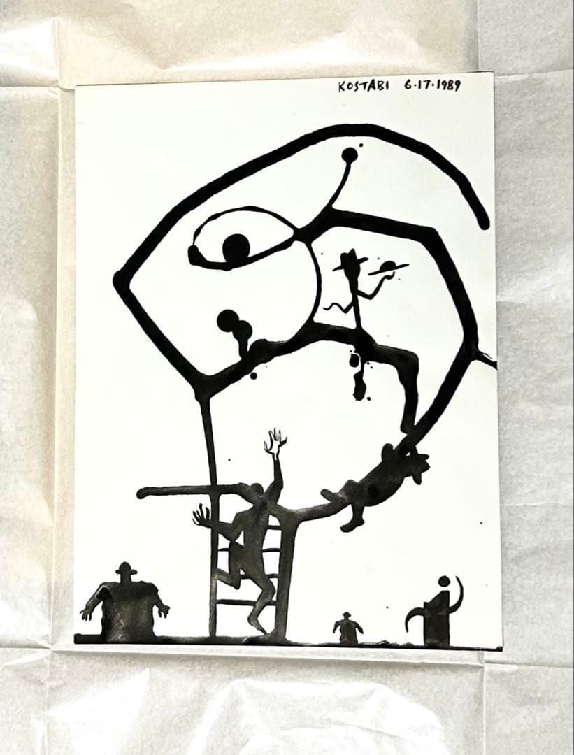 貴重一点物マークコスタビ MARK KOSTABI 直筆デッサン1989①