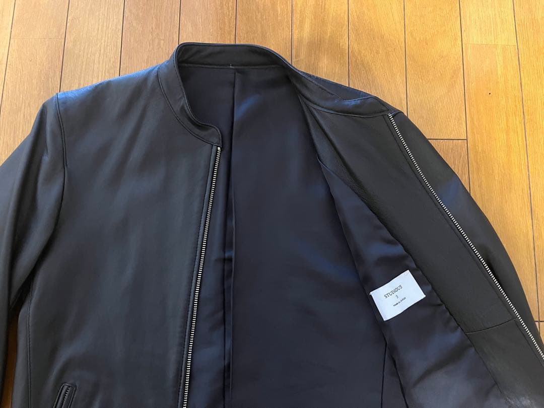 【@shigeyangさま用】STUDIOUS 黒 レザーライダースジャケット
