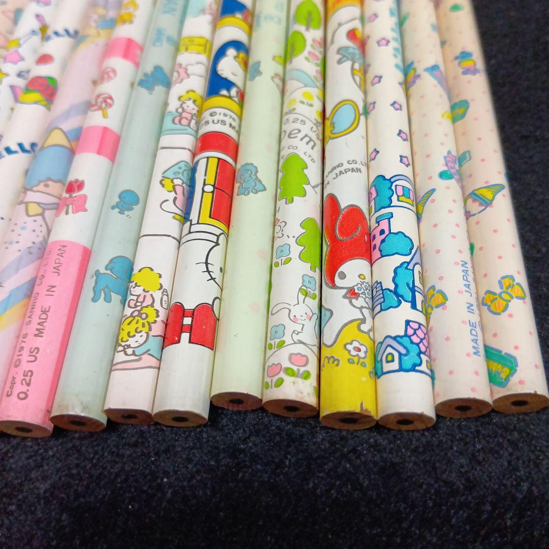 は*】様 ■ 昭和レトロ サンリオ 人気キャラクター柄鉛筆 18本セット 日本製
