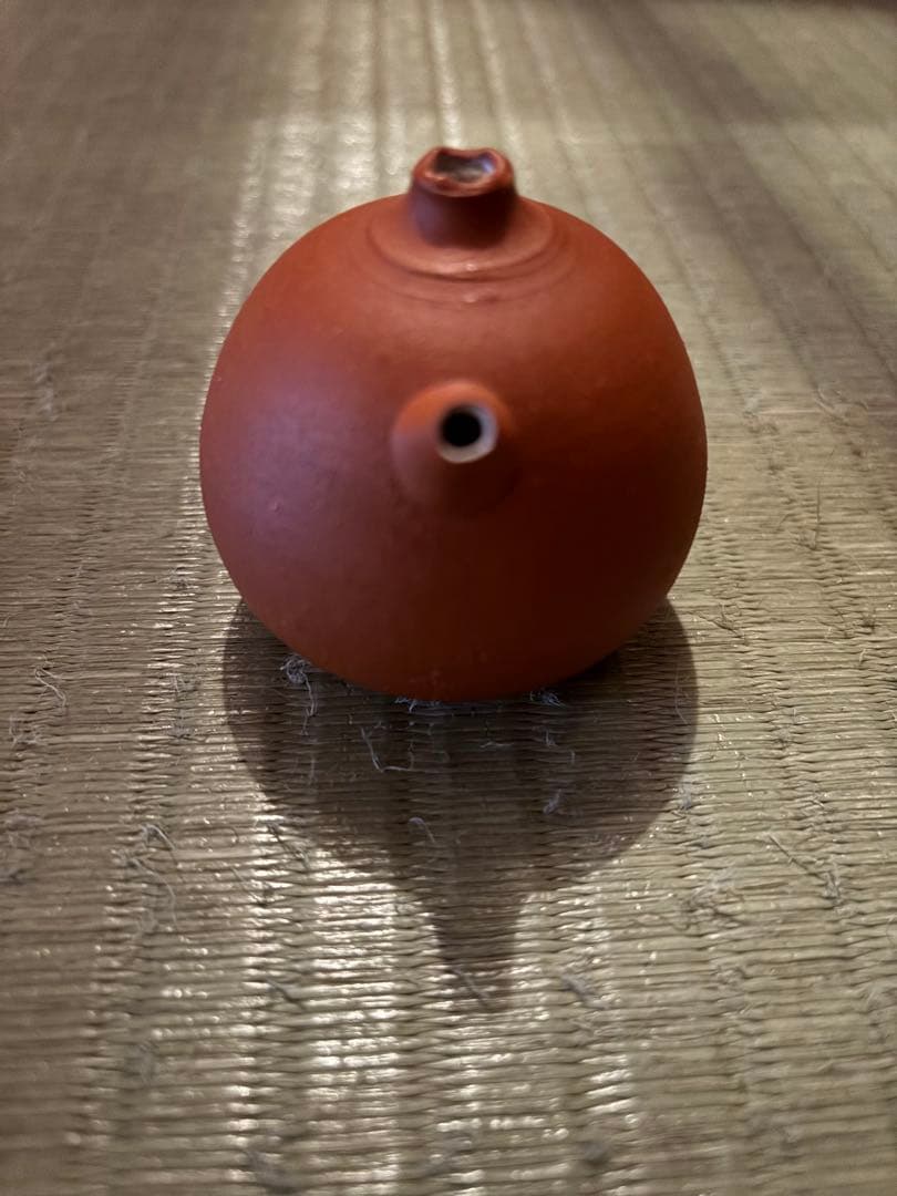 三代山田常山　梨皮 朱泥 水滴　人間国宝　稀少品　在銘