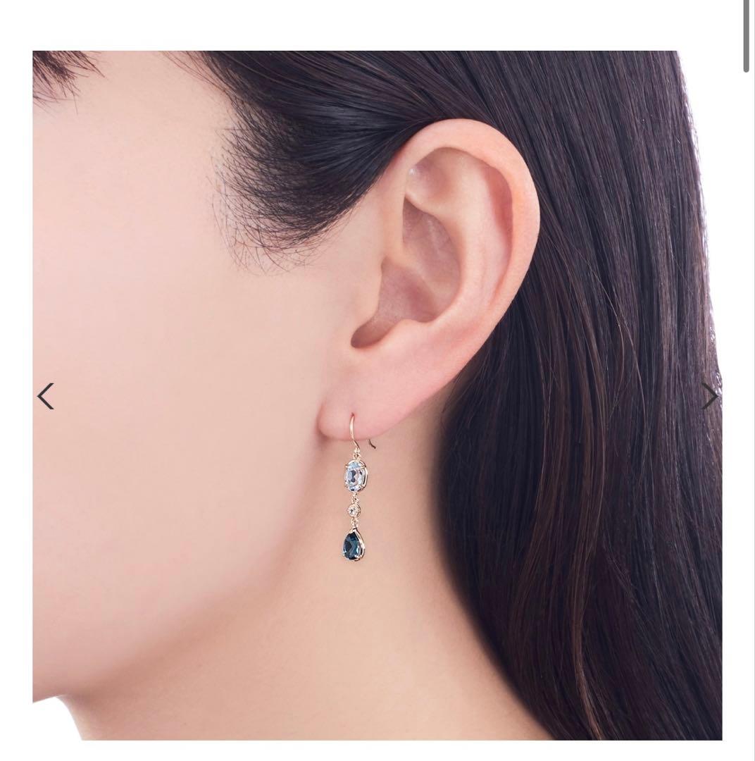 ジュエリーツツミ　K10イエローゴールドロンドンブルートパーズピアス