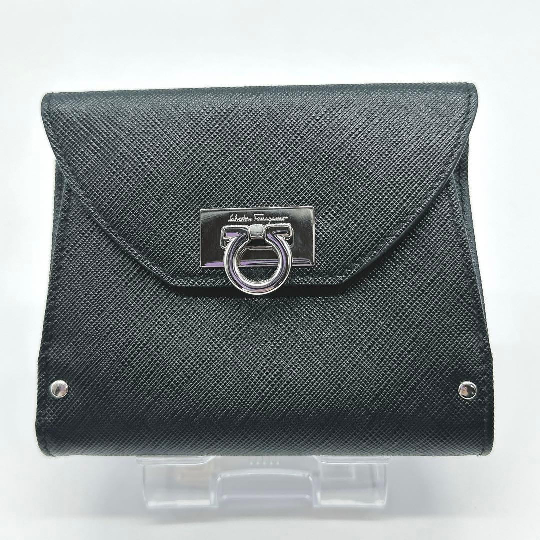 美品★Salvatore Ferragamo フェラガモ ガンチーニ財布★C42