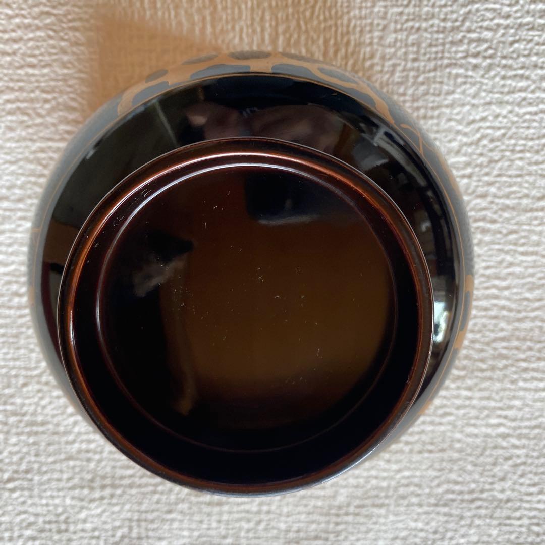 希少✨木杯洗 花蒔絵 杯洗 盃洗 桜 藤 お椀 茶道　骨董品　アンティーク