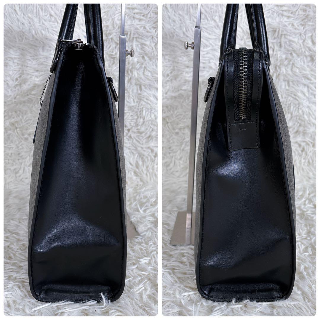 【極美品】COACH グラハム ジップブリーフ 2way ビジネスバッグ 黒