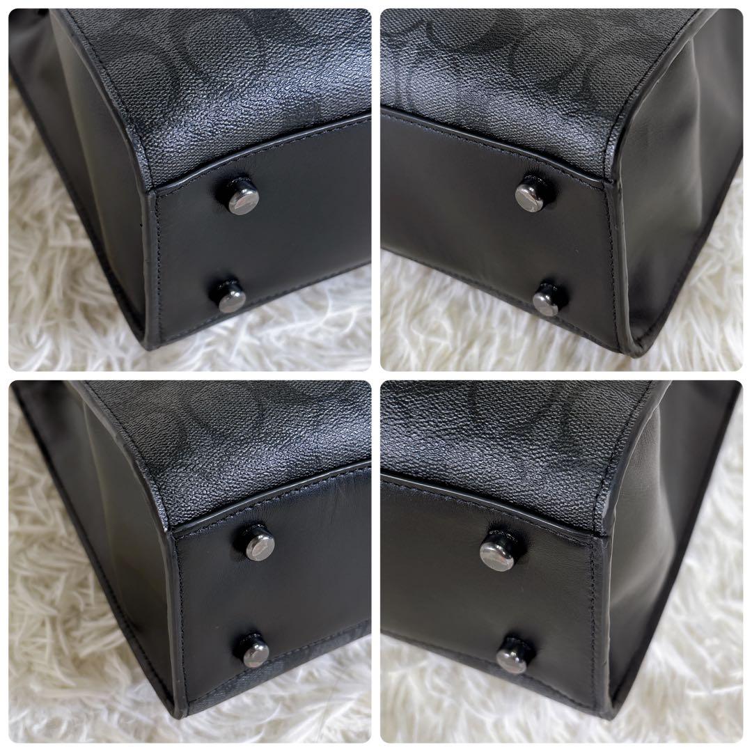 【極美品】COACH グラハム ジップブリーフ 2way ビジネスバッグ 黒