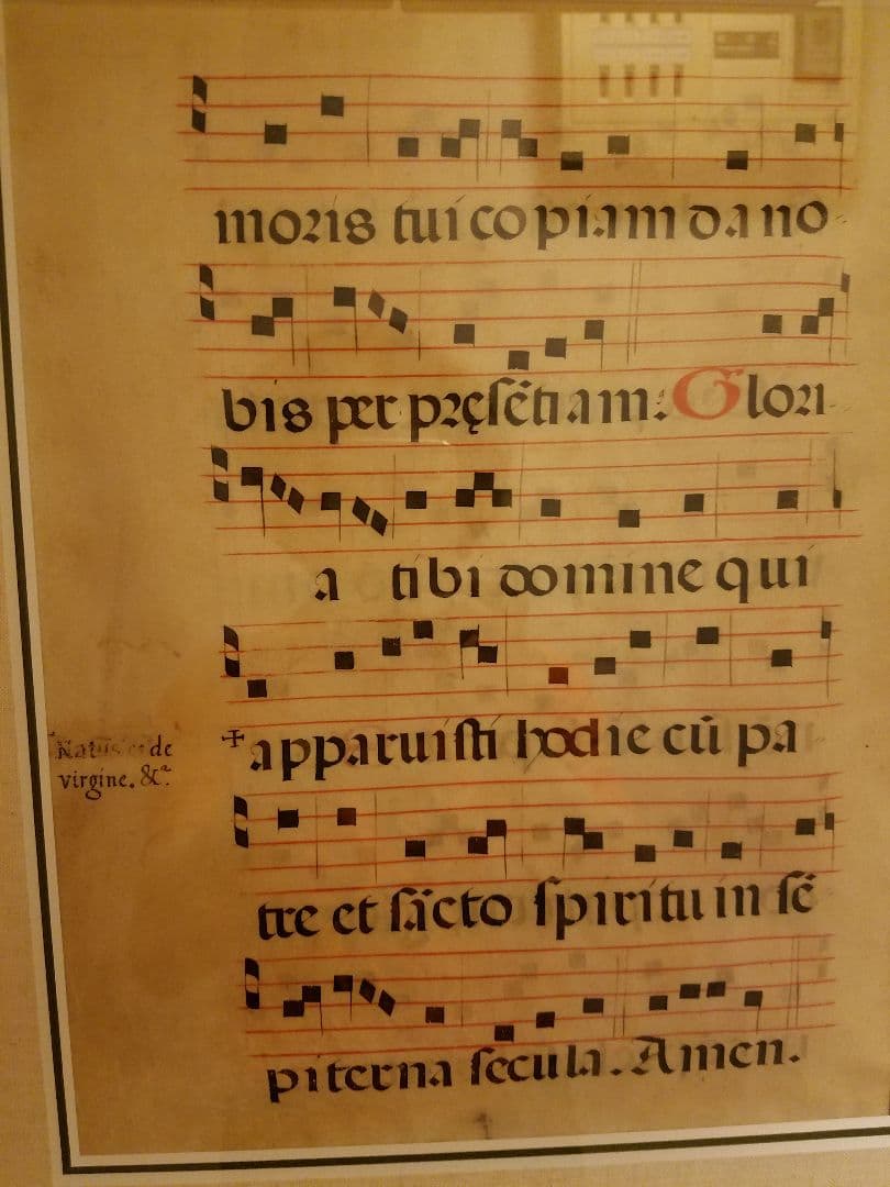 羊紙　ネウマ譜　額縁込み