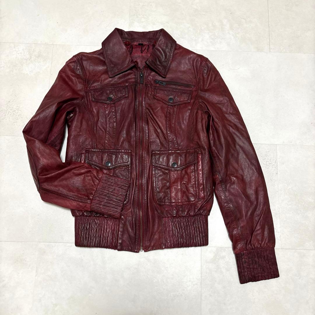 本日限定値下げ！US製 本革 リアルファー レザージャケット ギャル男 お兄系