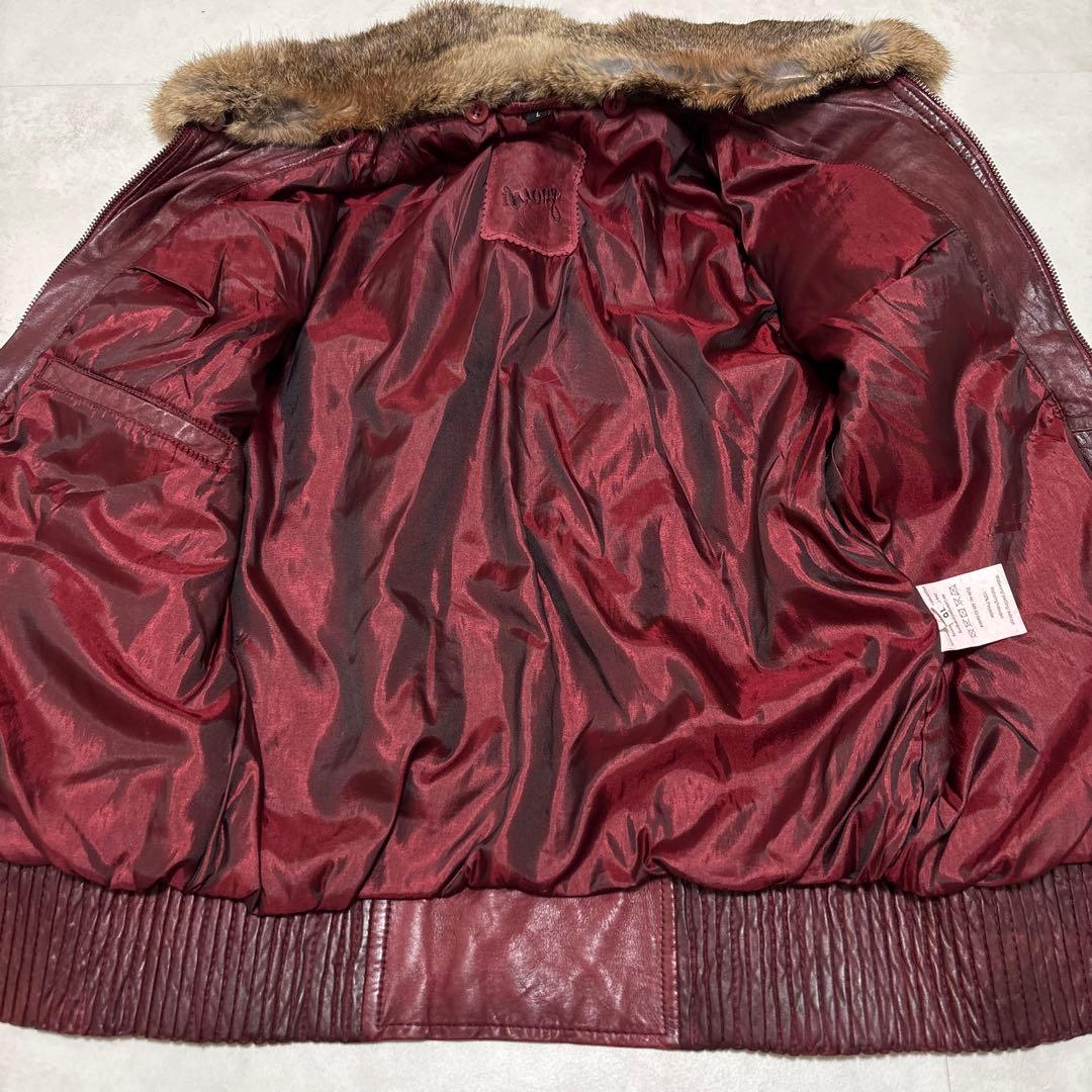 本日限定値下げ！US製 本革 リアルファー レザージャケット ギャル男 お兄系