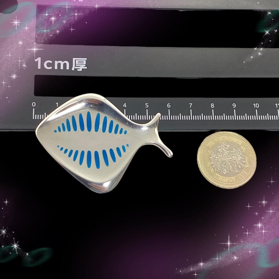 希少　美品ジョージジェンセン　ブローチ　ヘニングコッペル　343　魚　SV925