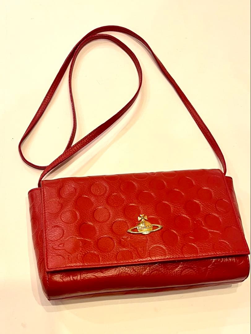 ヴィヴィアン☆ ショルダーバッグ　クロスボディ　斜めがけポーチ　オーブ　赤2