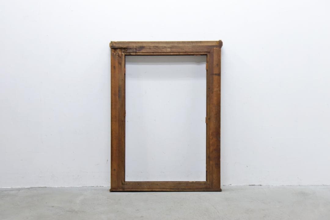 ヴィンテージ オーク無垢材 額 装飾 フレーム オブジェ 木枠 店舗什器