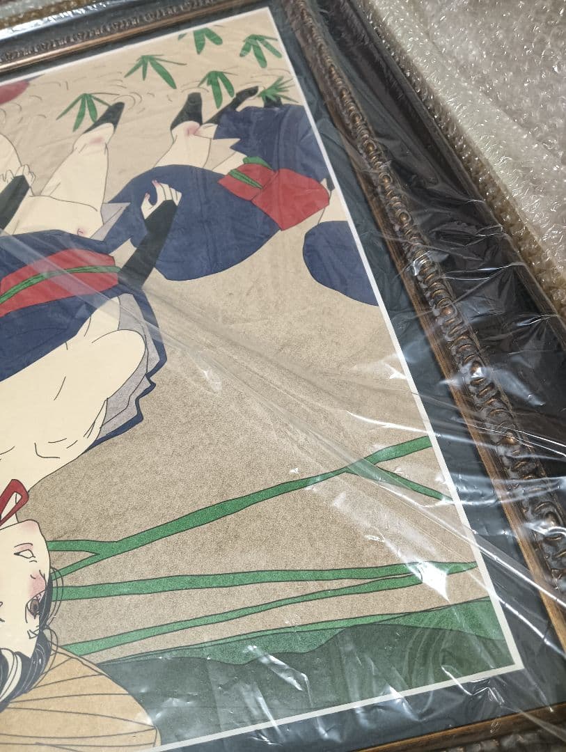 鈴木セイゴ　 浮世絵風　原画　ポスター　rice shortage　サイン入り