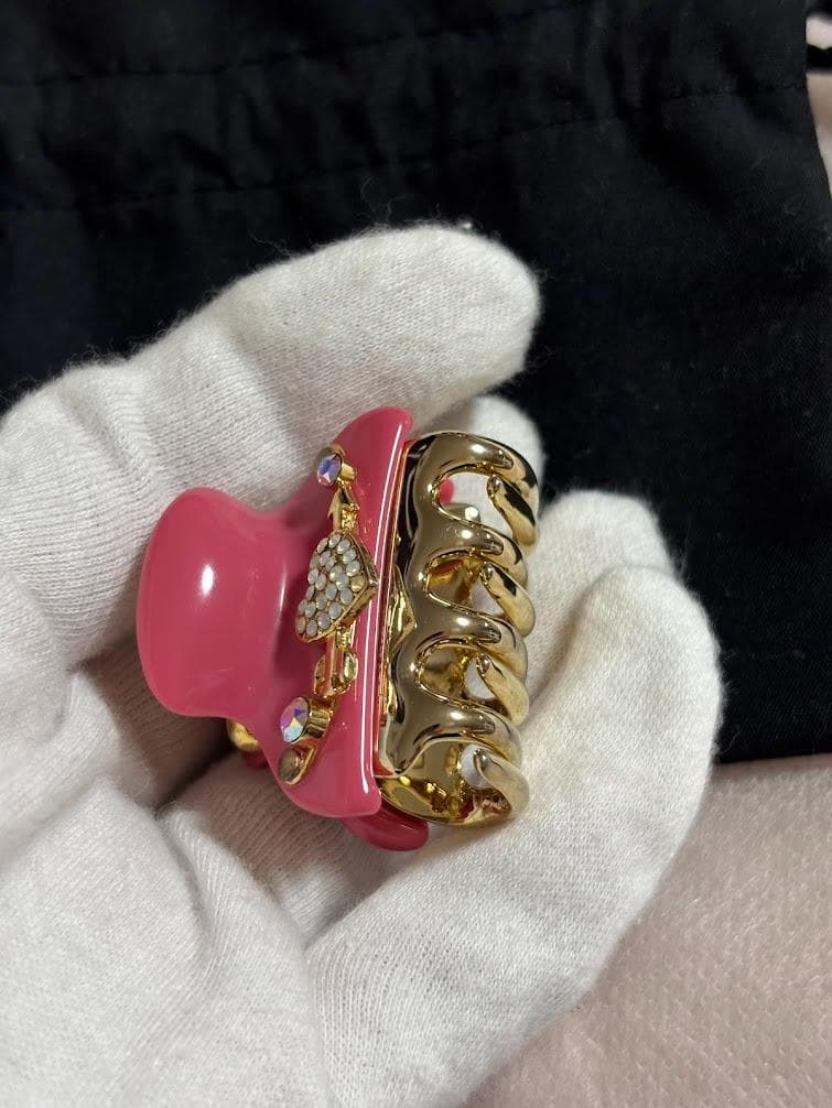 【レア/極美品】アッカ acca クリップ　ヘアクリップ　ハート　ピンク