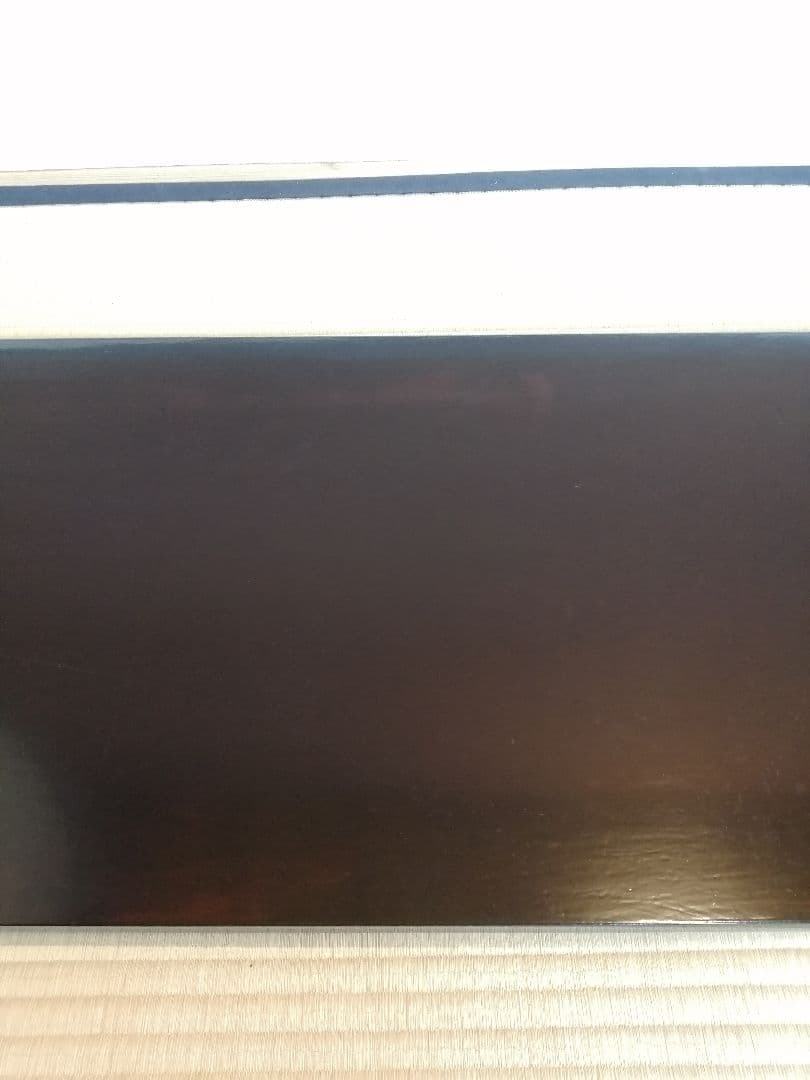 【茶道具】橋口宗榮造　黒掻合わせ塗長板　藪内流　長板82