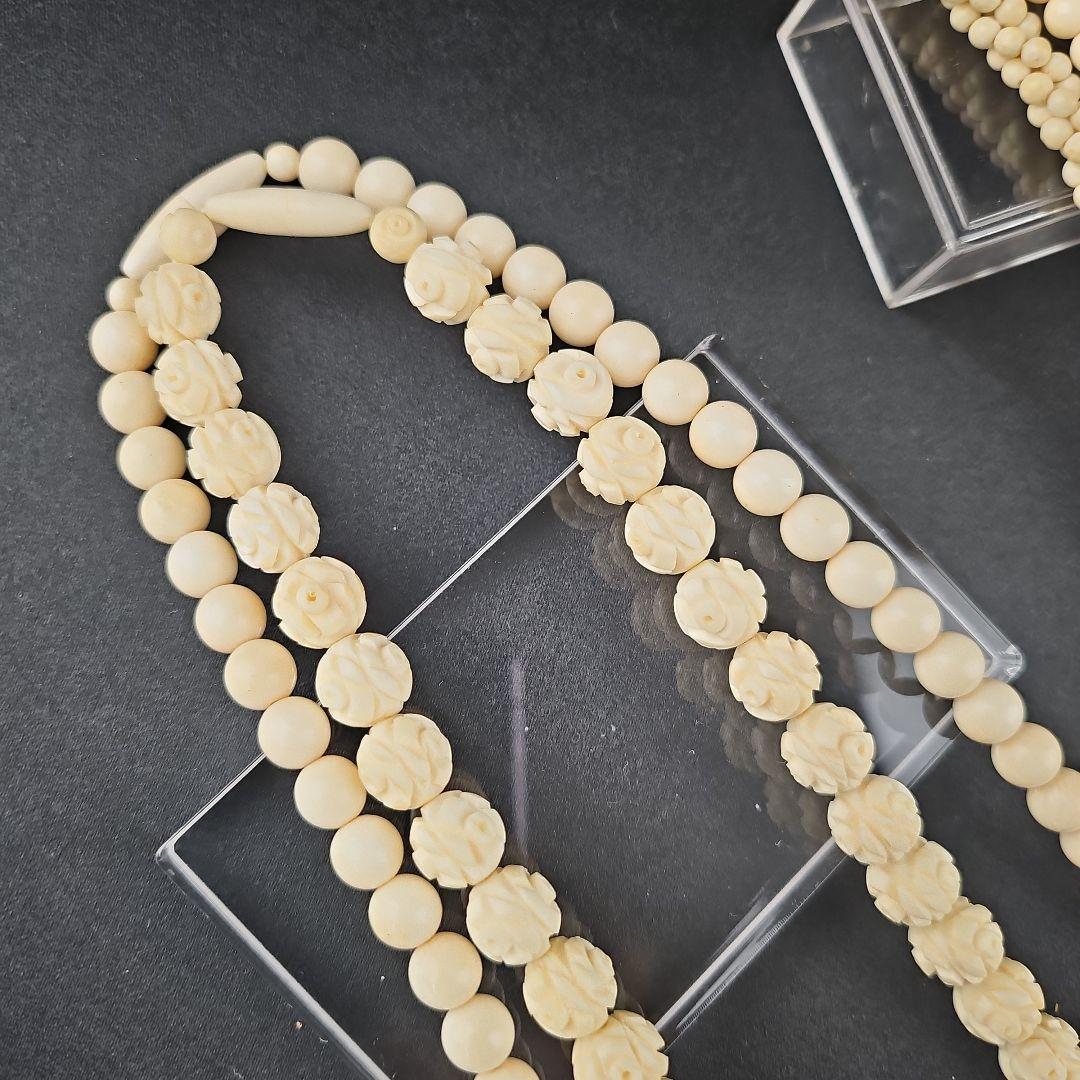 いくら Y1068-4 極上品 ロングネックレス2本 ブローチ１個 3点