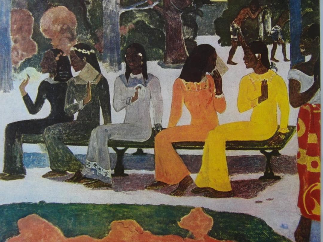 ポール・ゴーギャン、【タ・マテテ（市場）】、希少な画集画より、新品高級額・額装付