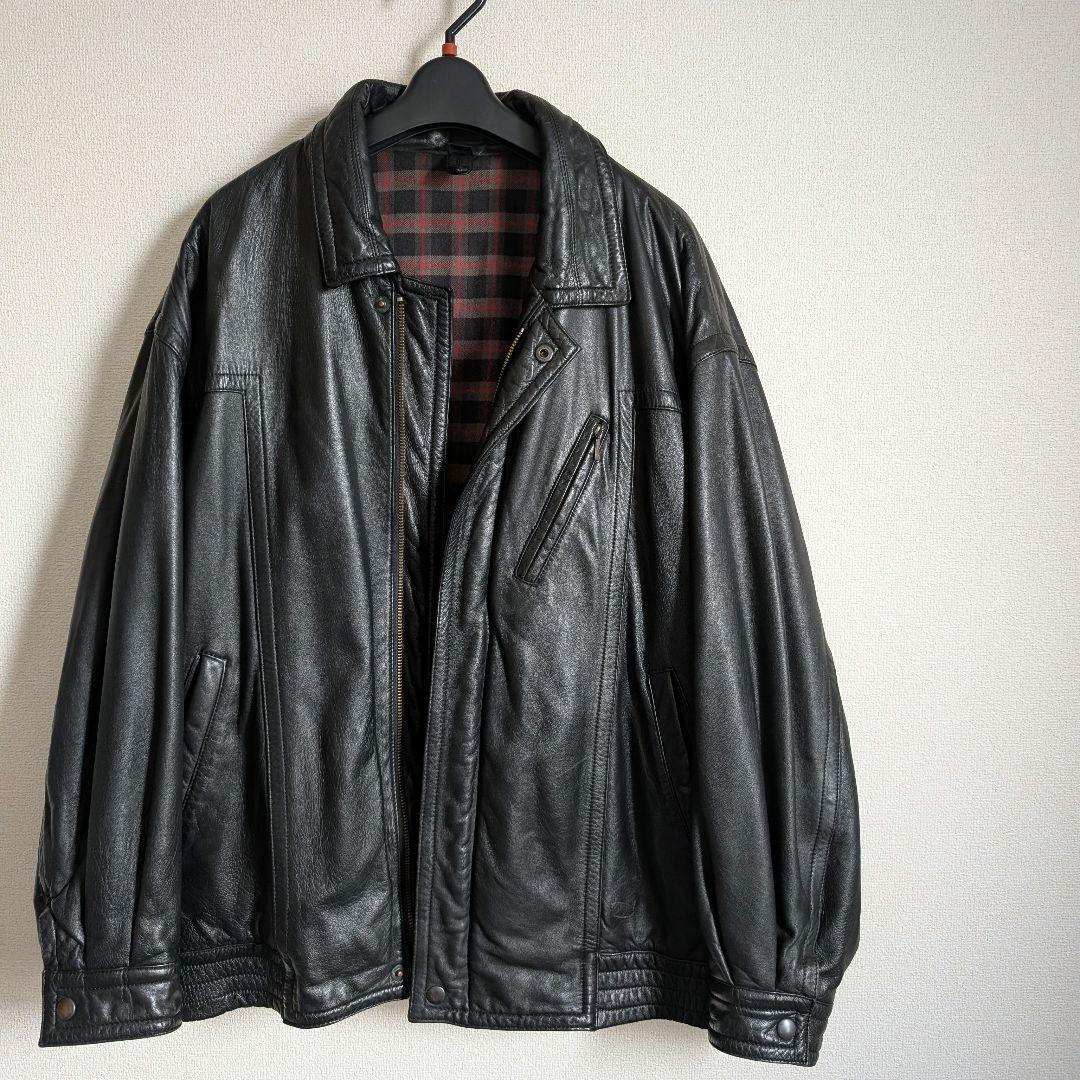 ラムレザー★本革 羊革 A-2型 レザージャケット ブルゾン 黒 L 韓国
