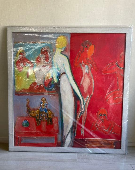 新品 キースヴァンドンゲン Kess Van Dongen スカーフ額装品