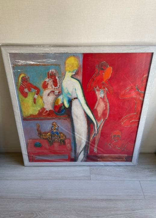 新品 キースヴァンドンゲン Kess Van Dongen スカーフ額装品