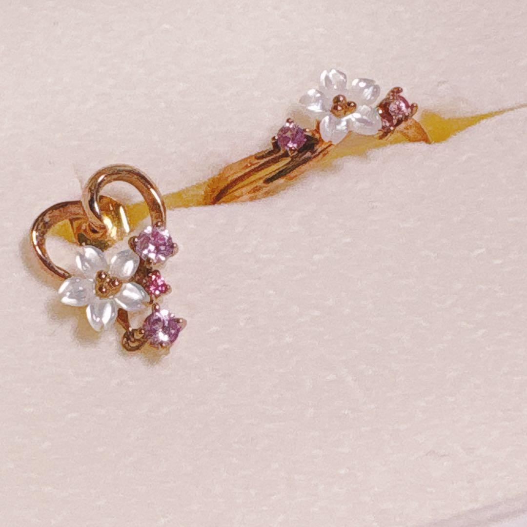 SAMANTHA SILVA ハート型ピアス&リングセット