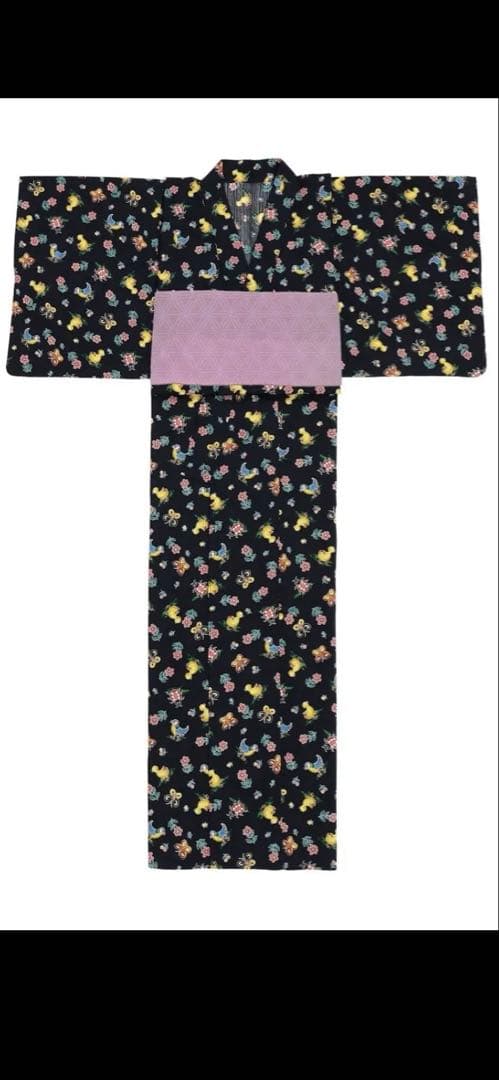 feiler 浴衣　ハイジ柄　紺