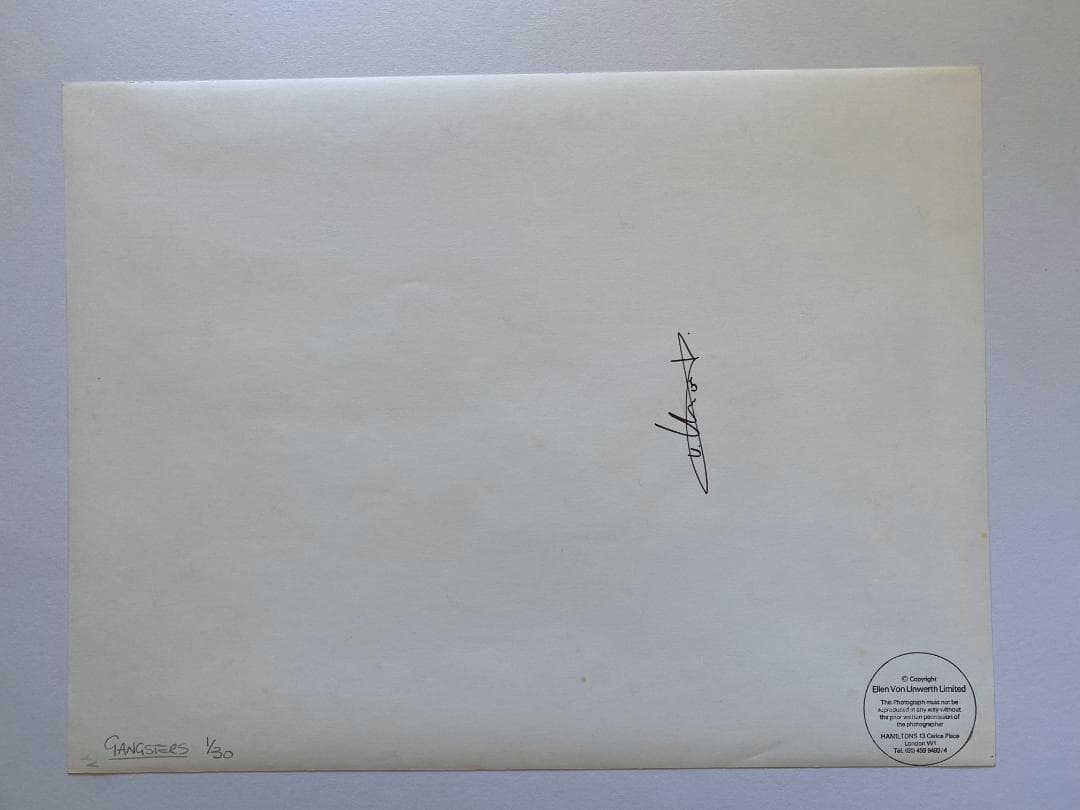 エレン・フォン・アンワース「GANG STER」オリジナル・プリント額装