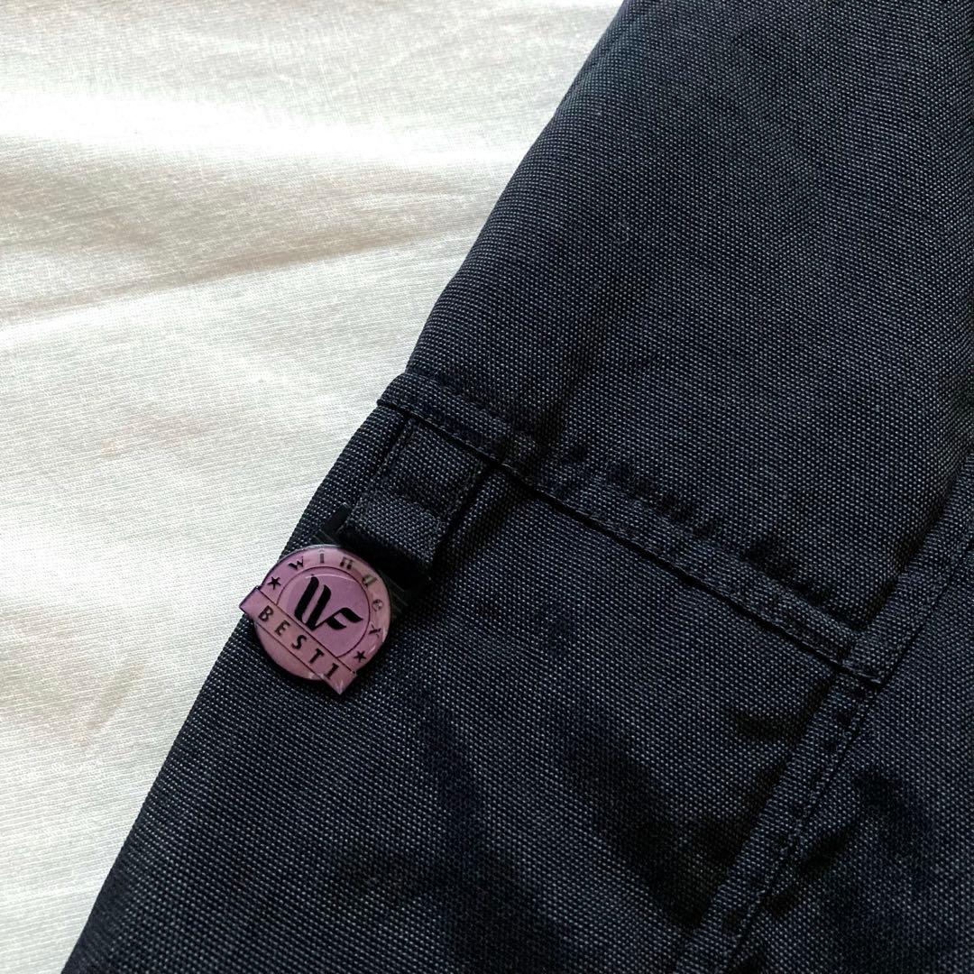 90s vintage shell black bomber jacket 短丈