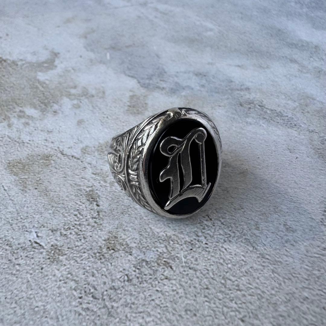 ヴィンテージ オールドイングリッシュリング シルバー925 11号 USA製