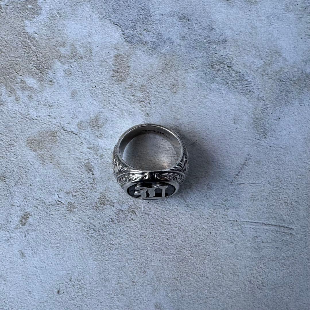 ヴィンテージ オールドイングリッシュリング シルバー925 11号 USA製