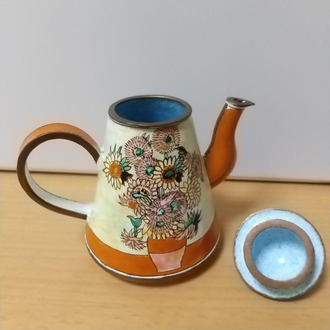【骨董品・手工芸品】ゴッホのひまわり ミニチュアティーポット