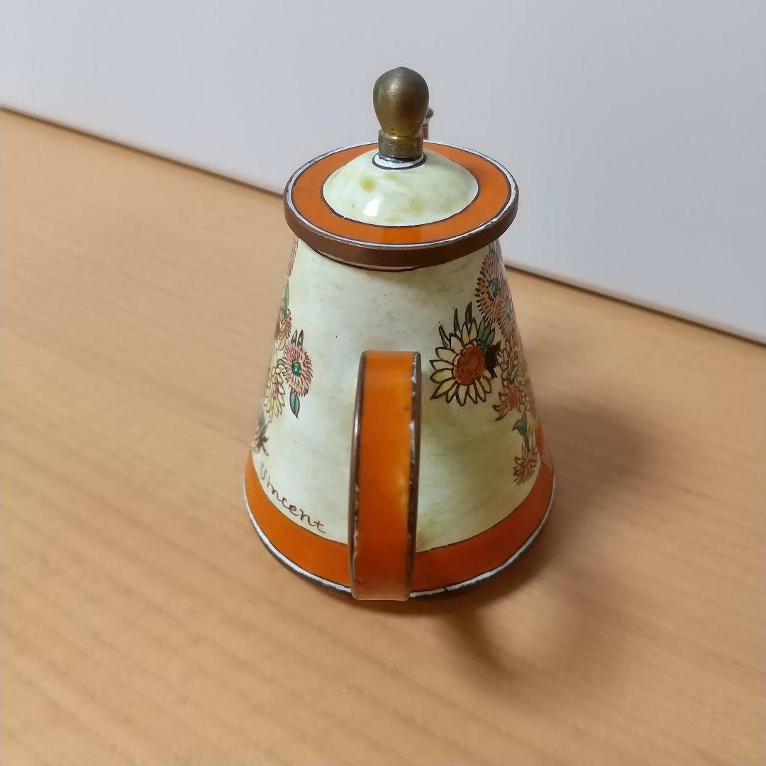 【骨董品・手工芸品】ゴッホのひまわり ミニチュアティーポット