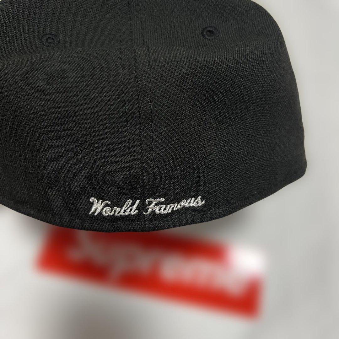 美Supreme キャップ59FIFTY 7 3/8完売58.7cmステッカー付