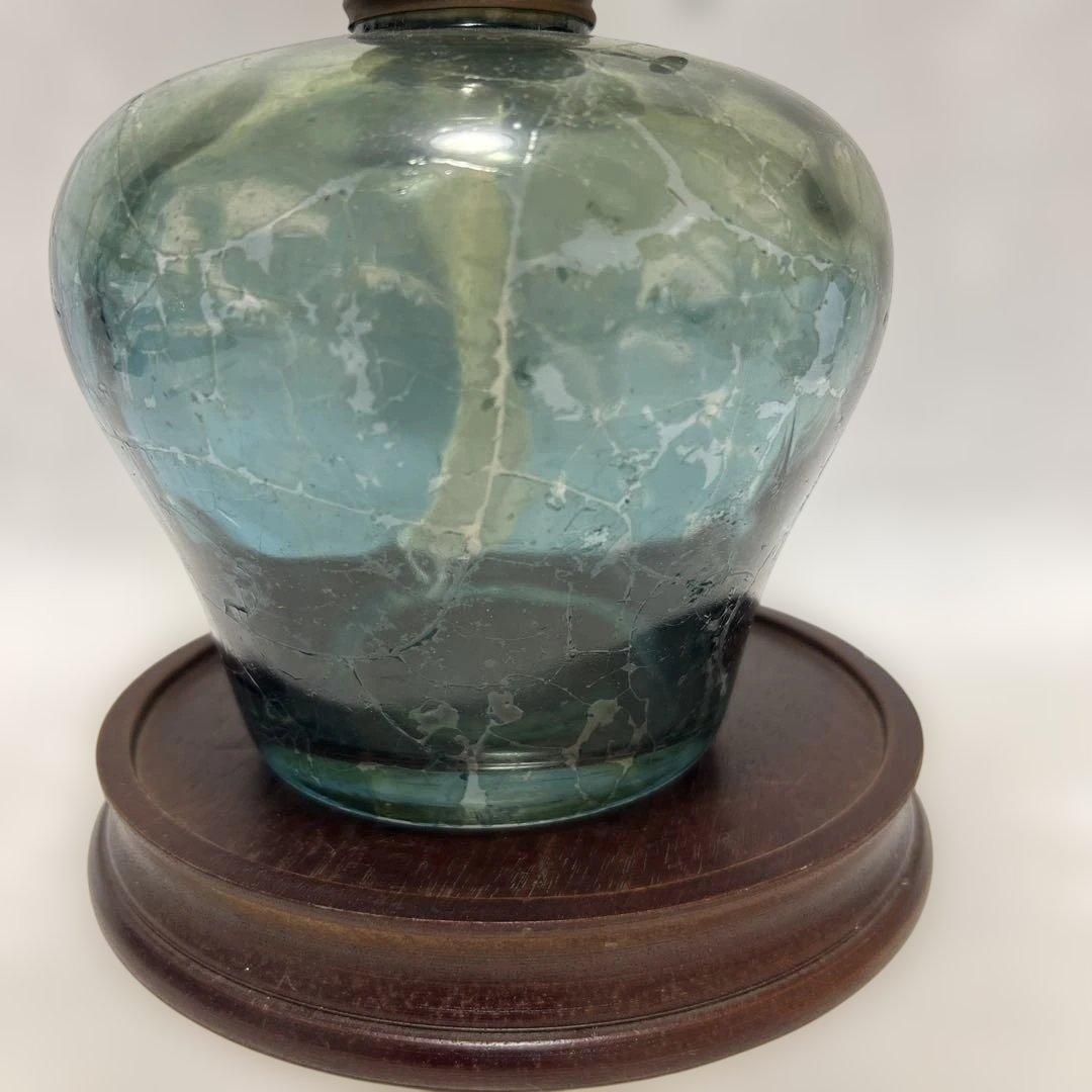 明治時代から100年以上経過しておりアンティーク希少レトロオイルランプ台付き