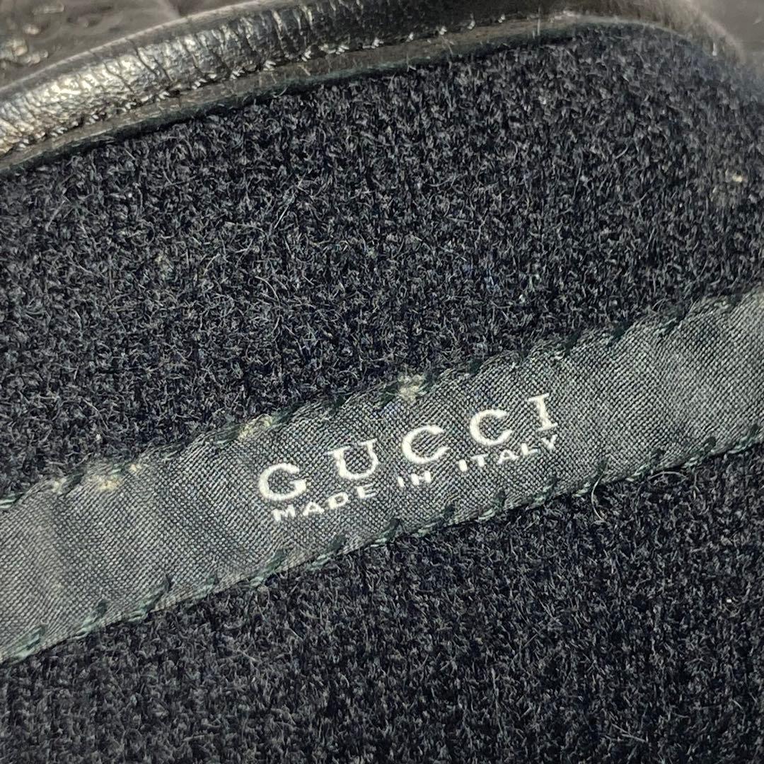 E9207 GUCCI グッチシマ GG レザー 手袋 グローブ カシミヤ100