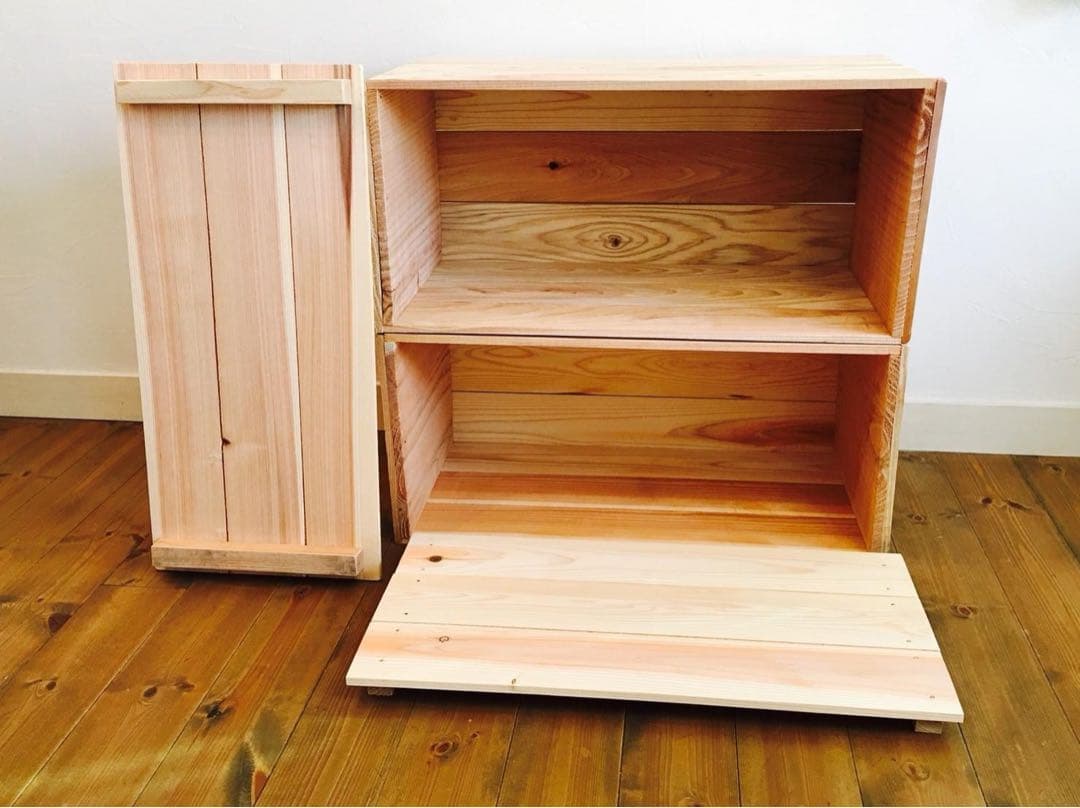 ぽの木 蓋付 通常 りんご箱 5箱