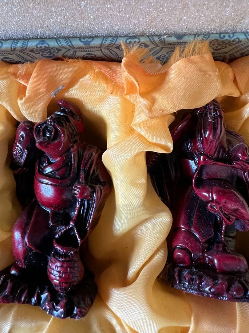 七福神 赤色木製仏像 7体セット