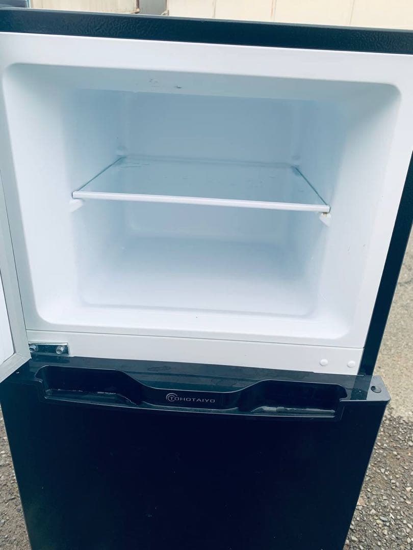 ♦TOHOTAIYO 2ドア冷凍冷蔵庫【2019年製】TH-118L2-BK