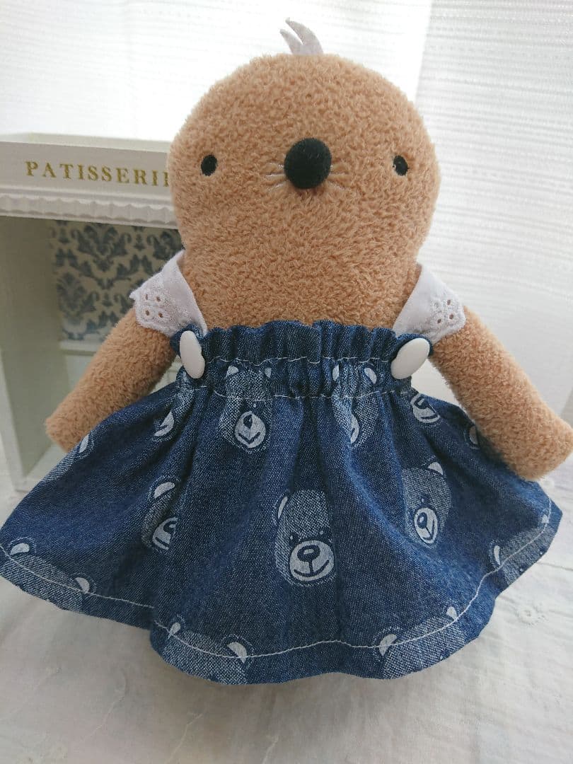 フモフモさん Mサイズ ギャザーたっぷりくまちゃんワンピース