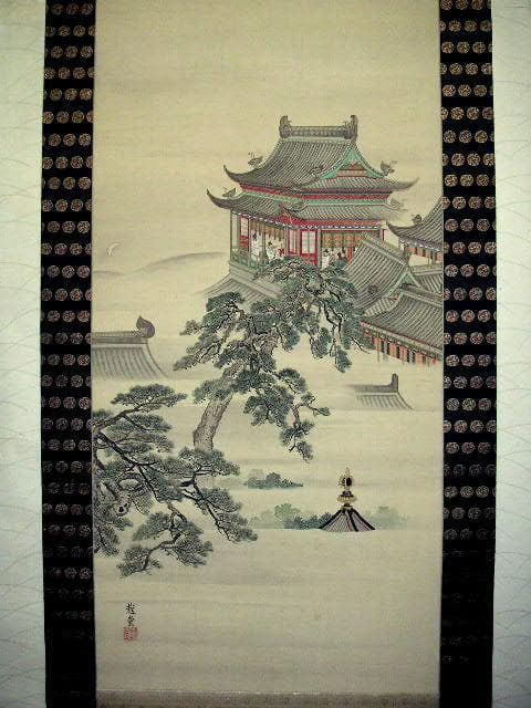 ♥掛軸　日本画　 尾竹 越堂 　掛け軸　骨董品