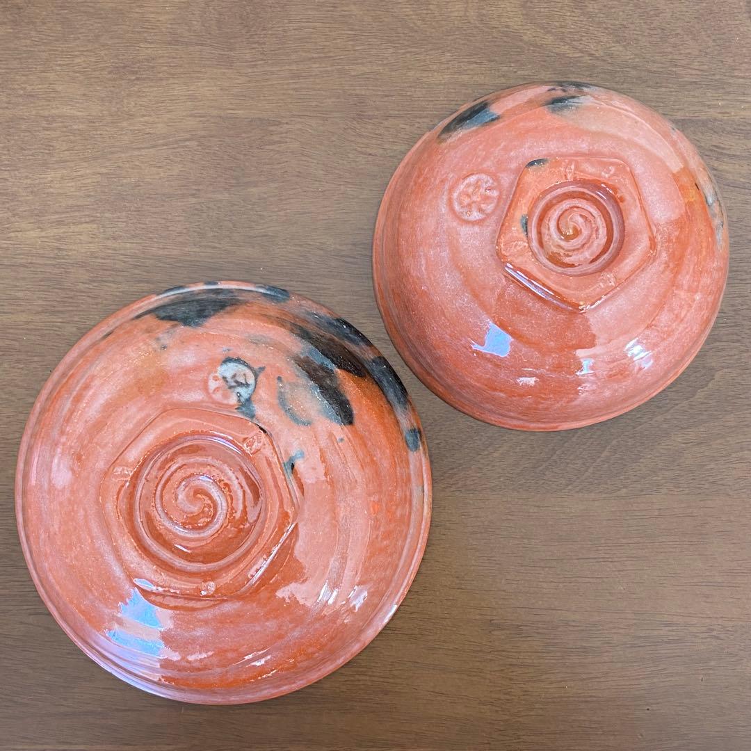 赤楽 嶋台茶碗　佐々木松楽　共箱入　茶道具　茶器　茶盌　伝統工芸品