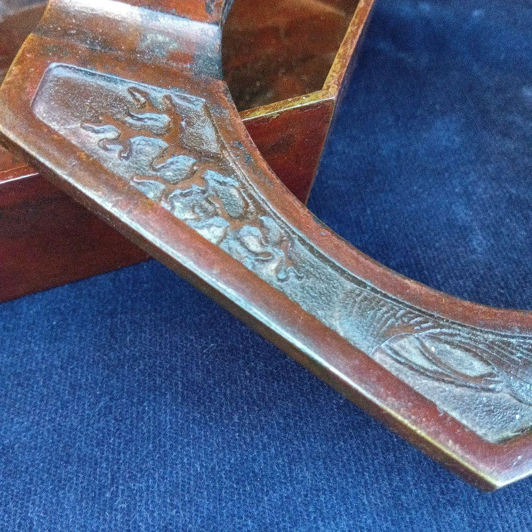 六角形の金属製灰皿　アンティーク　レトロ　記念品