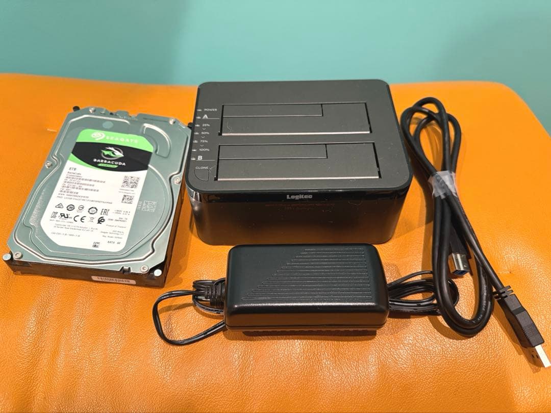 ロジテック HDDスタンド 2ベイ デュプリケーター USB3.0 HDD８T