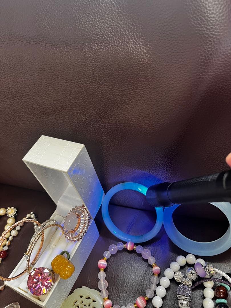 翡翠のバングル、パールまでめて