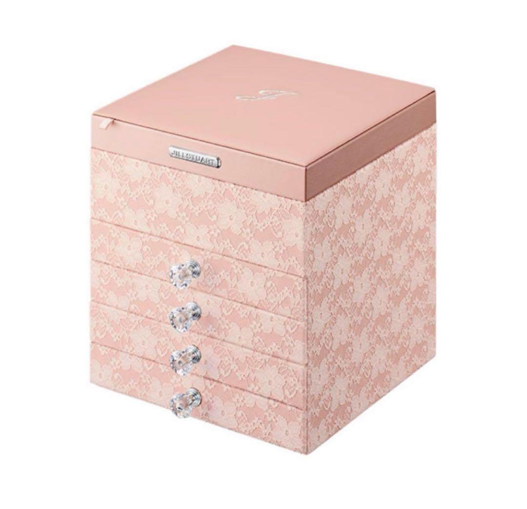 ジルスチュアート　JILLSTUART メイクアップボックス　ピンクレースリボン