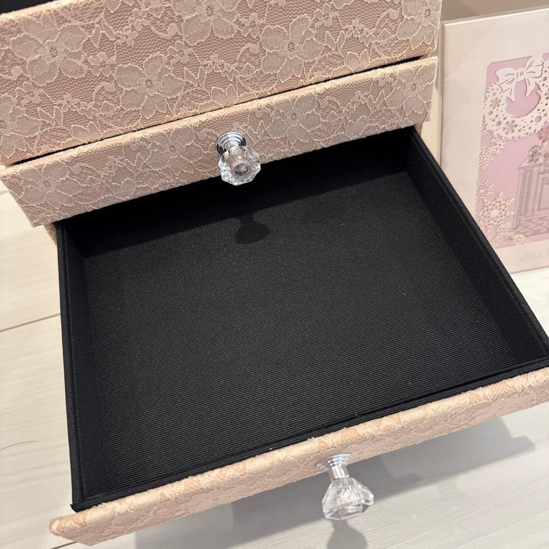 ジルスチュアート　JILLSTUART メイクアップボックス　ピンクレースリボン
