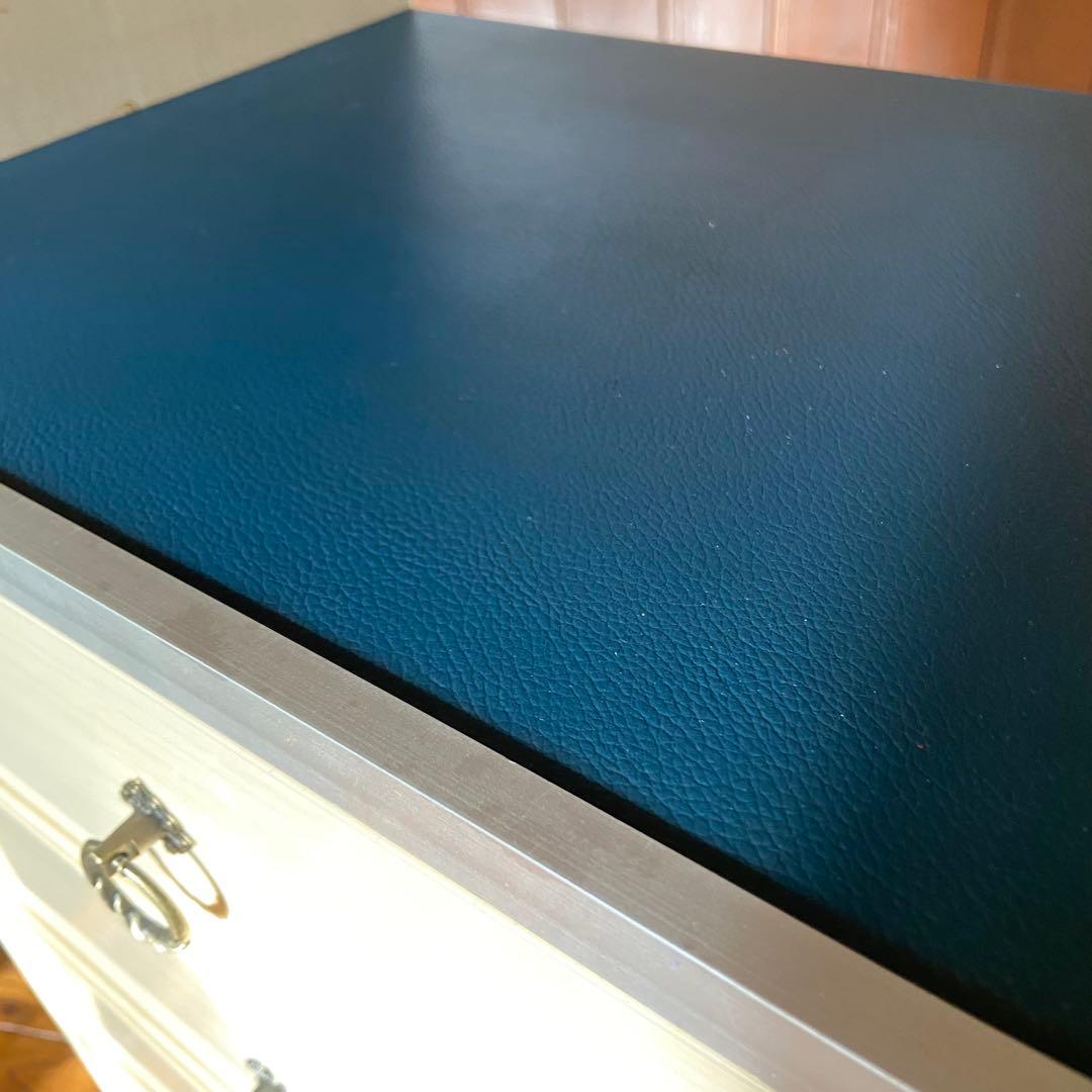 昭和レトロ　電話台　ホワイト　引き出し　収納棚　サイドラック　チェスト