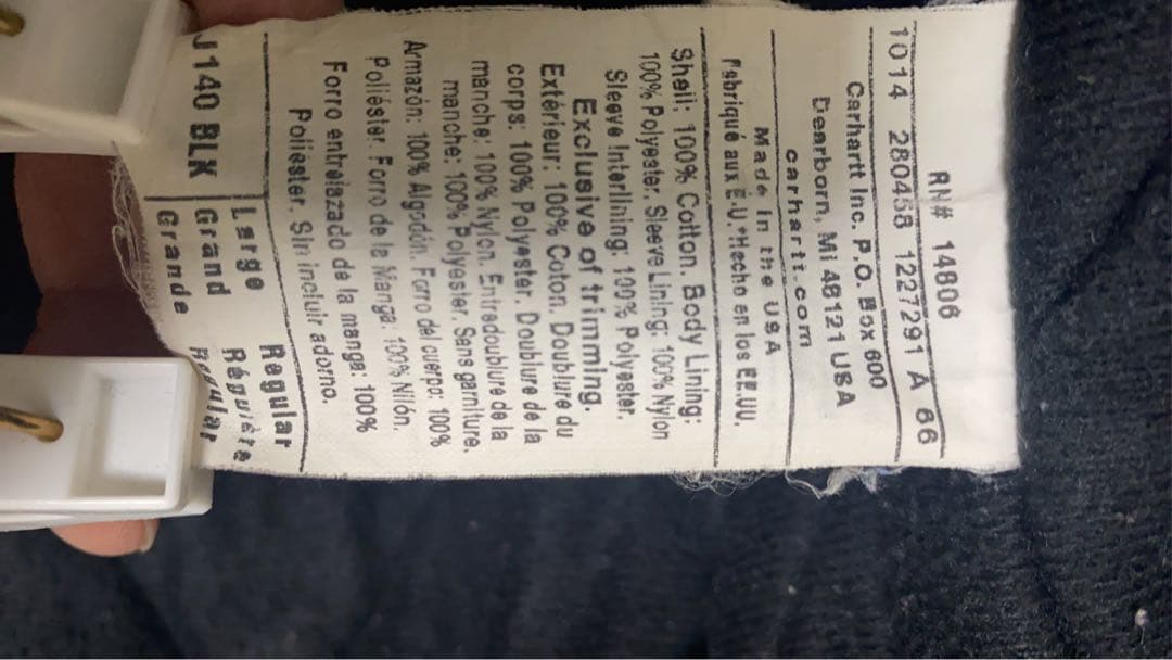 Carhartt 125周年限定モデル　USA製　アクティブジャケット L