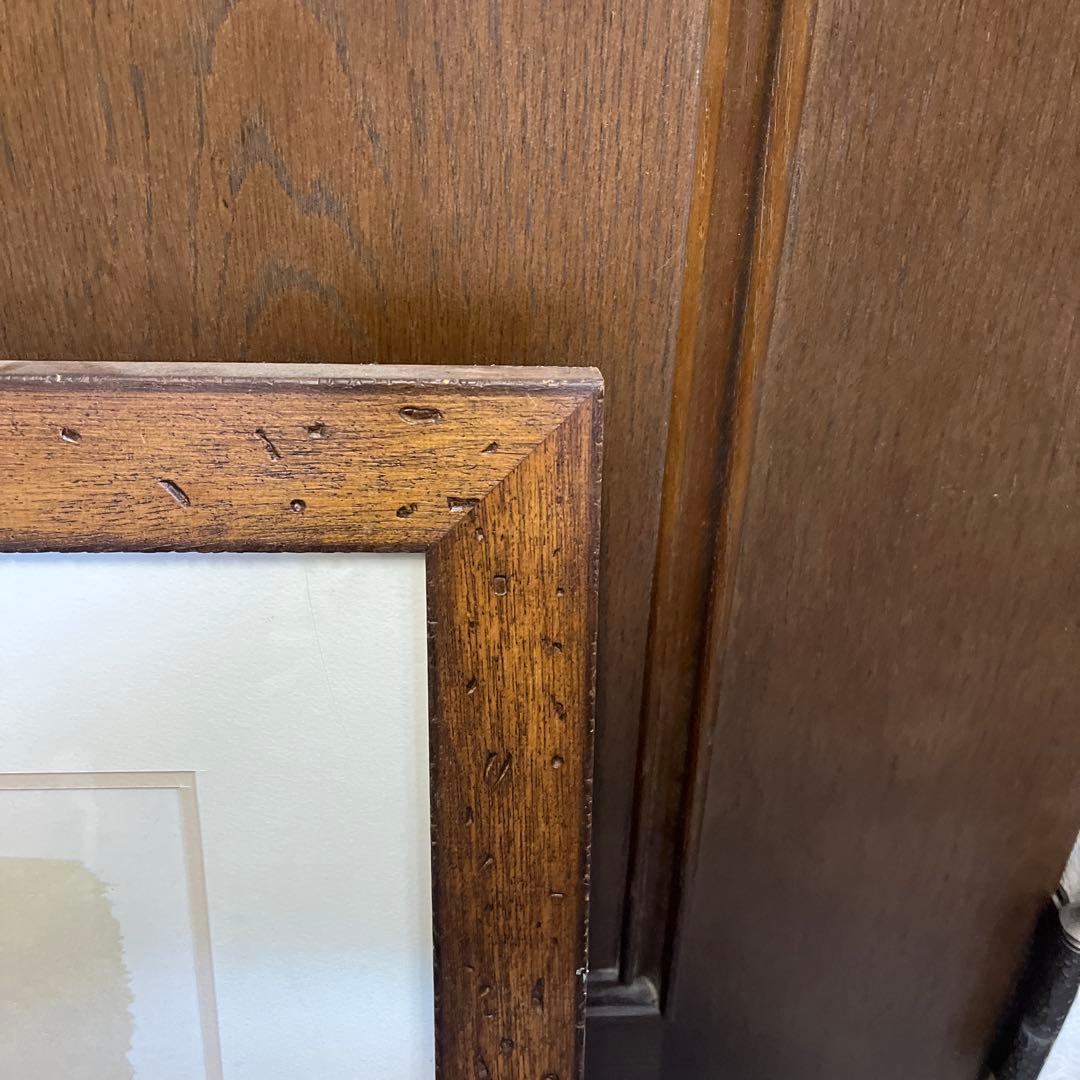 中島潔　故郷　475 リトグラフ　真作　サイン入り絵画　油絵　額縁　美品